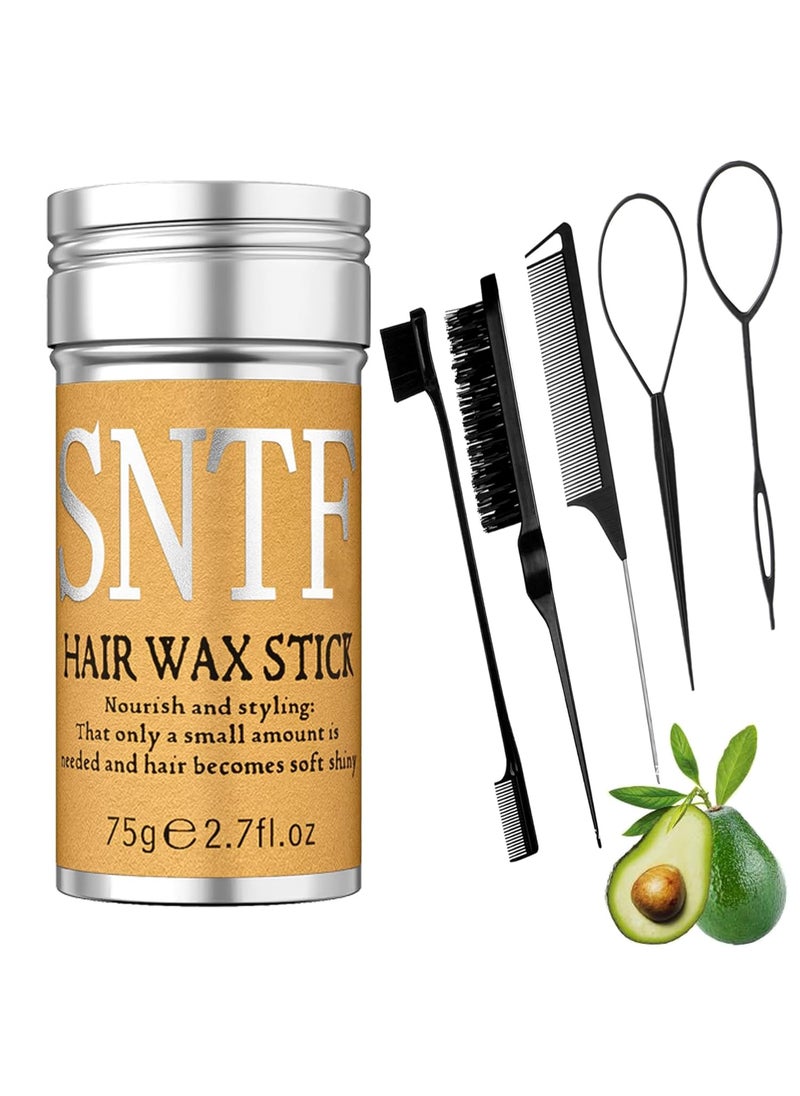 Hair Wax Stick 6 Packs Set Wax Stick for Hair Wigs Flyaway  Wigs Hair Styling Wax for Smooth Edge Frizz Nongreasy Slick Stick Hair Wax 27 Oz