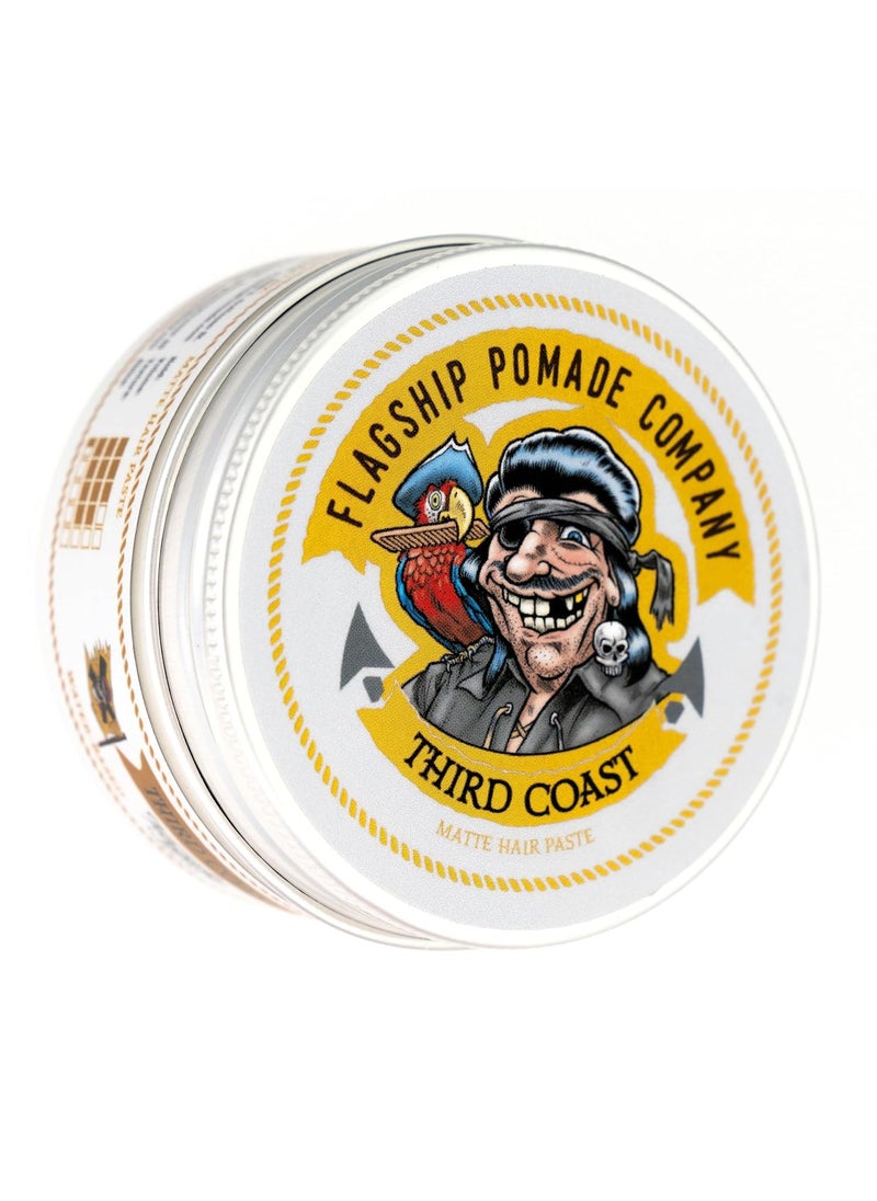 FLAGSHIP Handmade Third Coast Matte Paste Hair Pomade Medium Hold Matte Shine Salted Vanilla Scent 34 oz