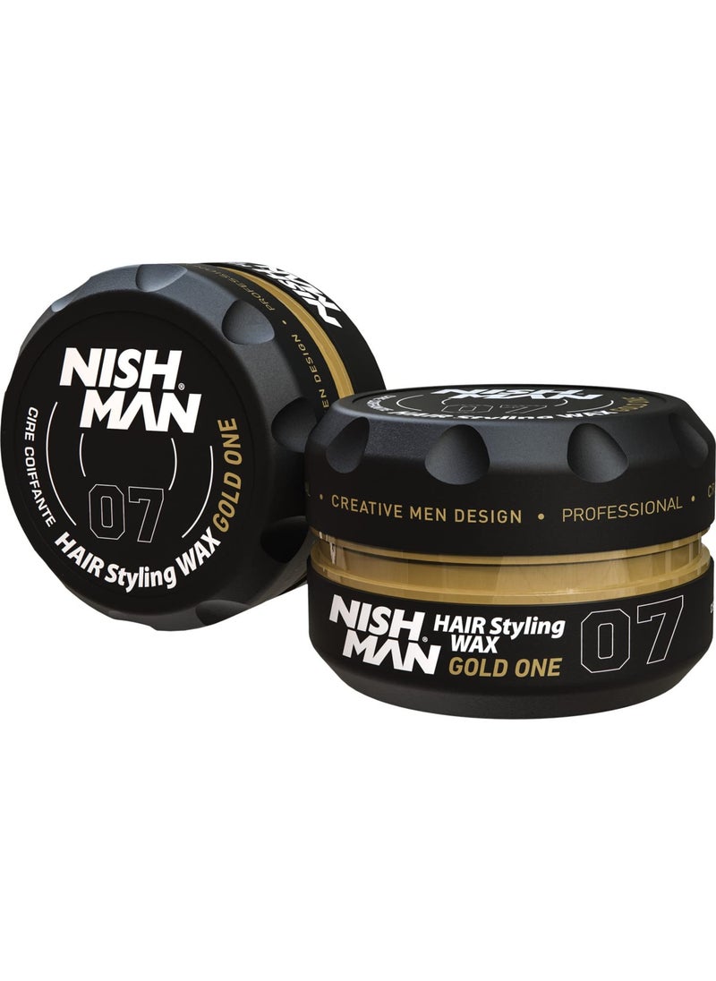 2 Boxes of nishman Gold One 07 Mens Hair Gel Wax Extra Strong Hold