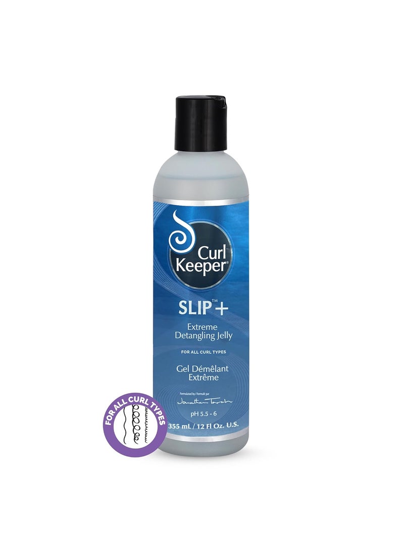 Curl Keeper Slip Extreme Hair Detangling Jelly for Curly Dry Frizzy Kinky Hair 12 Fl Oz  Detangler Gel  Leave In Conditioner Hair Care for Men Women  Kids