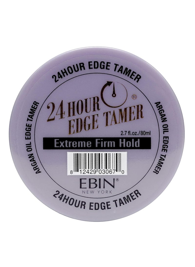 EBIN NEW YORK 24 Hour Edge Tamer  Extreme Firm Hold 27oz 80ml  No Flaking White Residue Shine and Smooth texture with Argan Oil and Castor Oil