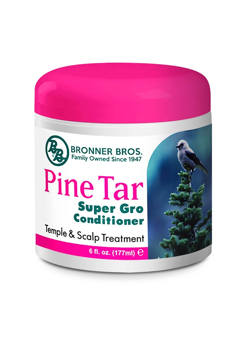 Bronner Bros BB Pine Tar Super Gro Conditioning Temple  Scalp Treatment for Dandruff  Soothes Dry Itchy Scalp Moisturizer  Deep Conditioner  With Pine Tar Salicylic Acid  Lanolin  6 oz