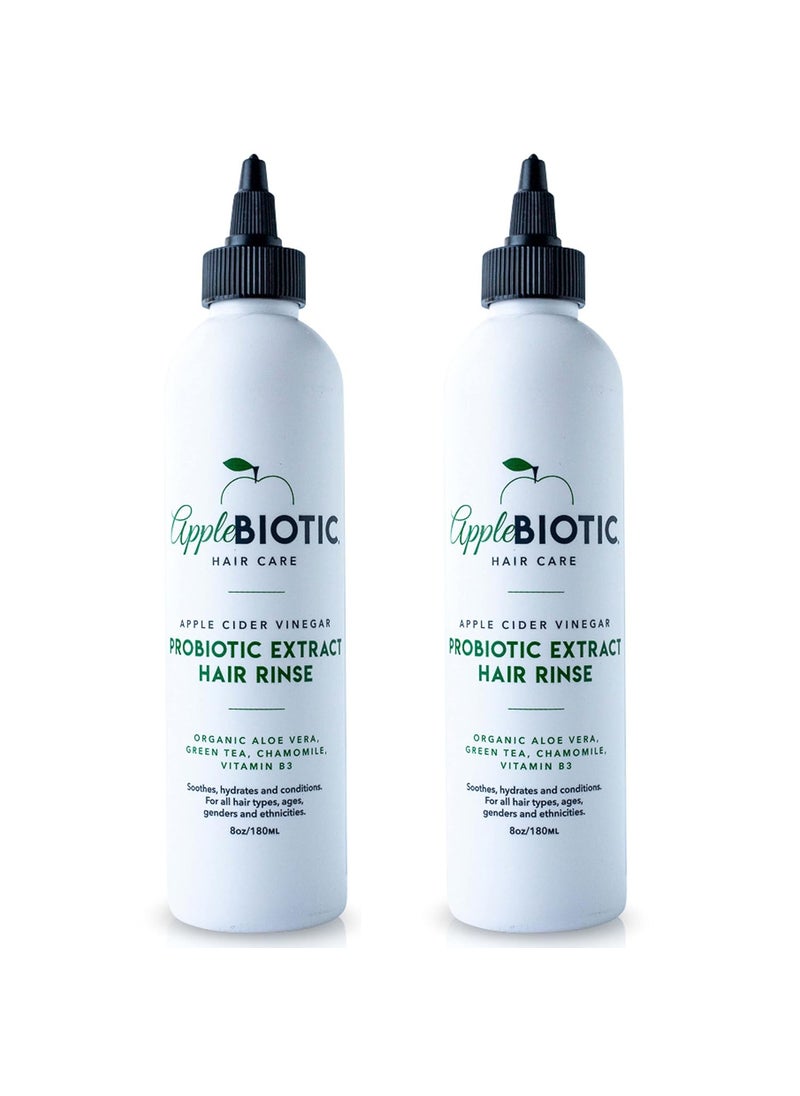 Apple Cider Vinegar Hair Rinse 2PK  Scalp Cleanser  Scalp Buildup Remover Organic Aloe Vera Probiotic Extract Green Tea Sulfate Free Color Safe  Removes Product Buildup Boosts Softness Shine