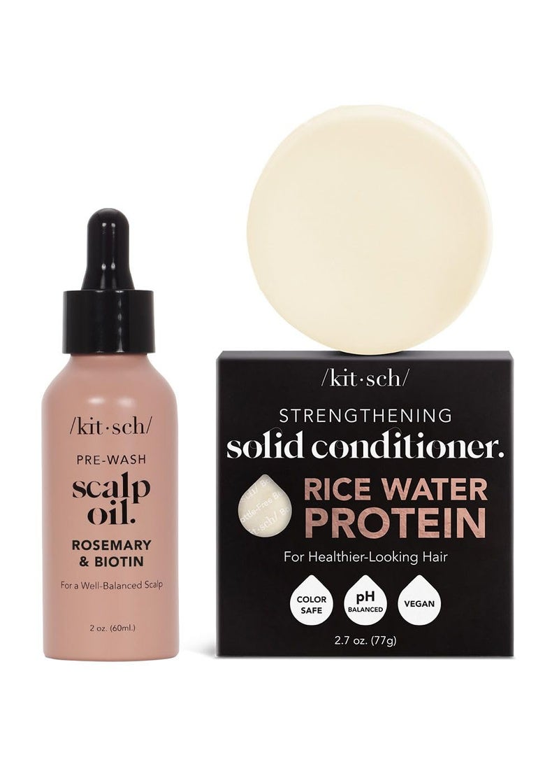 Kitsch Rosemary Oil For Hair  Scalp  Rice Water Conditioner Bar