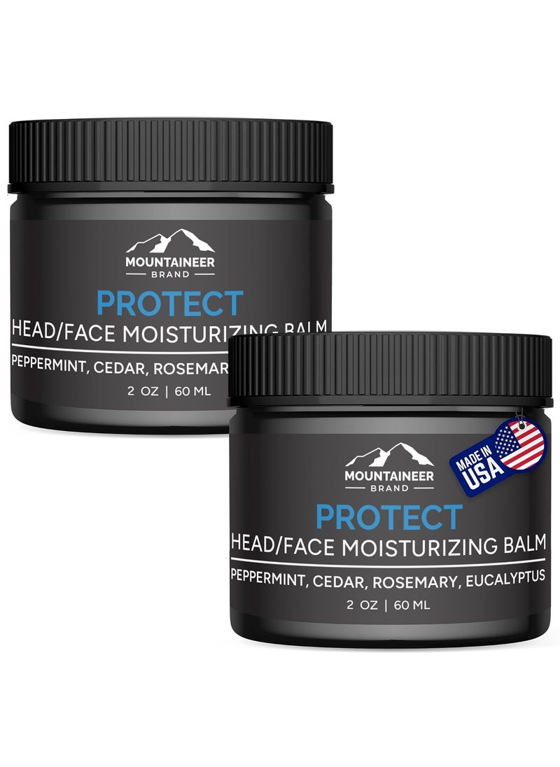 Mountaineer Brand Bald Head Care For Men  Protect Moisturizing and PostShave Healing Balm  NonGreasy Scalp and Face Matte Moisturizer Lotion  Natural Botanical Blend  2 pack 2oz