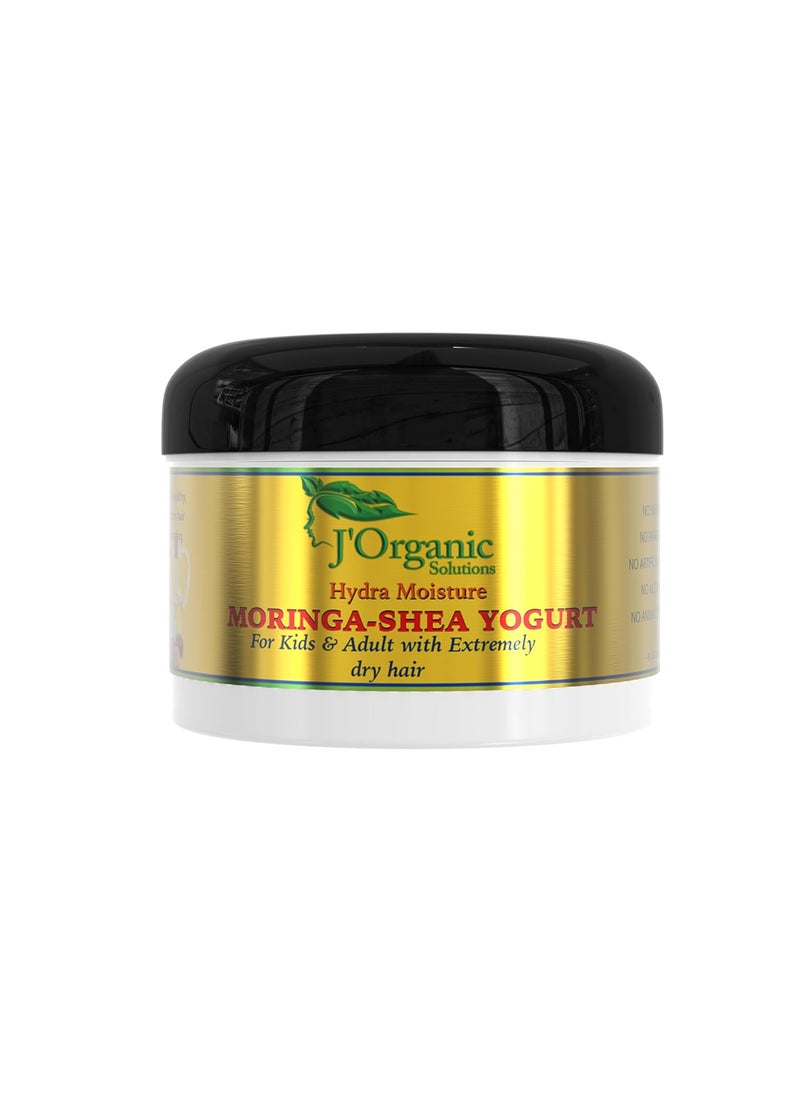 JOrganic Solutions MoringaShea hair Yogurt a dry hair solution Revives dull dry hair Reduces frizz Enhances elasticity 8 oz