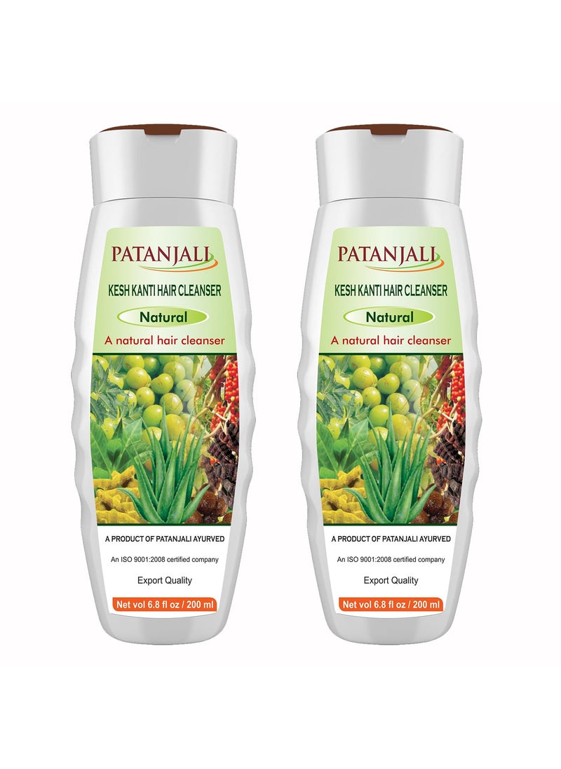 Patanjali Kesh Kanti Natural Hair Cleanser  200ml  68 fl oz  Pack of 2