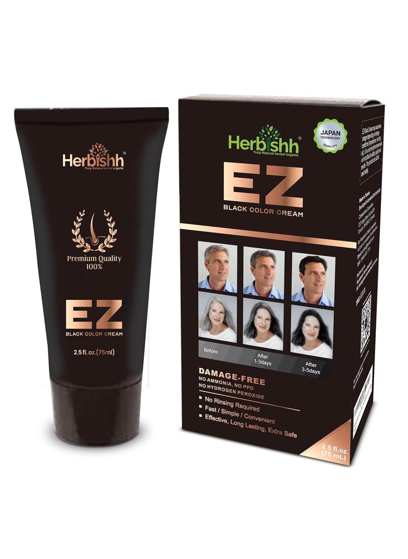 Herbishh Hair Color Cream for Gray Hair Coverage  No Rinse Hair Color Cream for Women  Men  Safe  Quality Hair Dye with Argan Oil  Advanced Japanese Technology  Long Lasting Hair Dye Cream