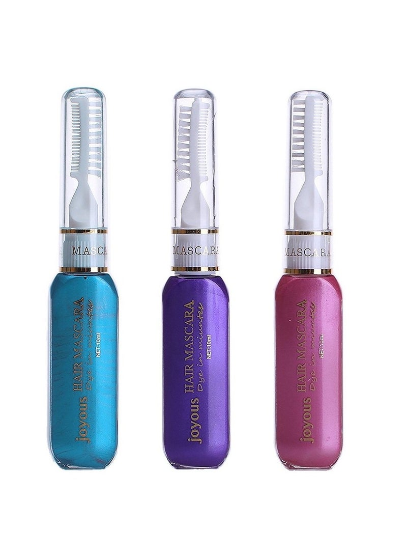 Professional Hair Dye Temporary Hair Chalk Hair Color Stick Nontoxic Salon Diy Hair Dyeing Mascara PurpleBluePink