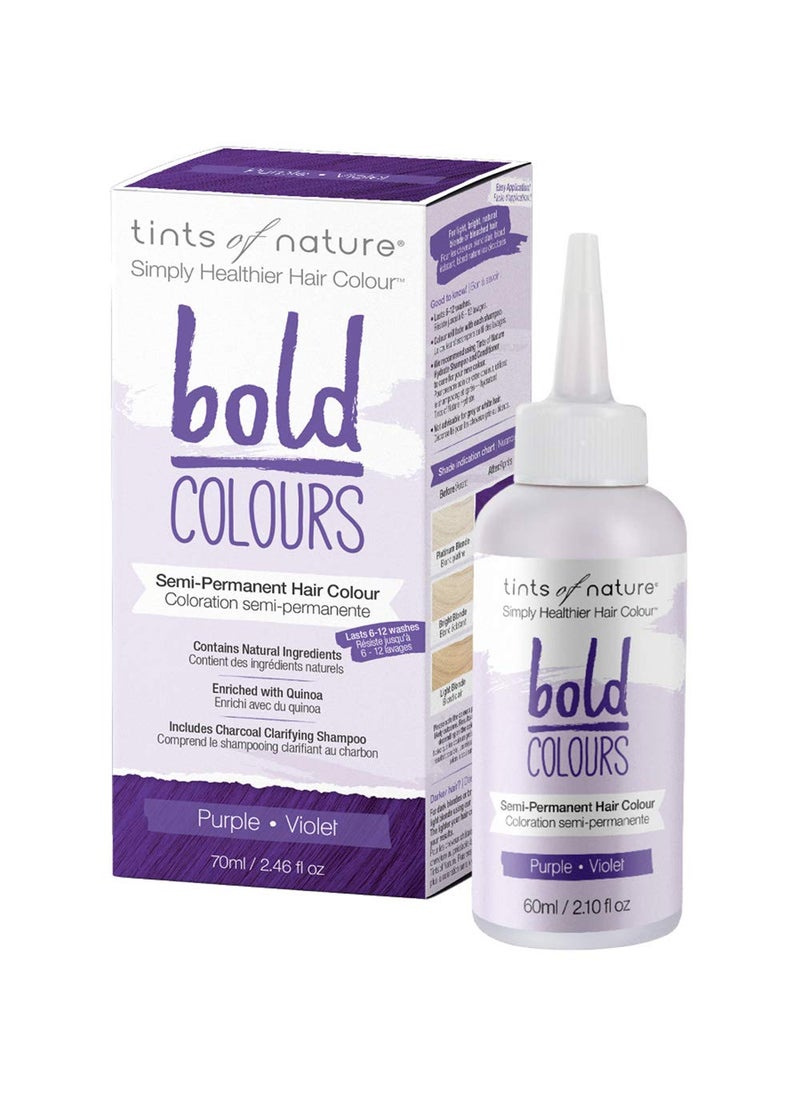 Tints of Nature Bold Colour Purple SemiPermanent Hair Dye AmmoniaFree and DamageFree Colouring 237 fl oz