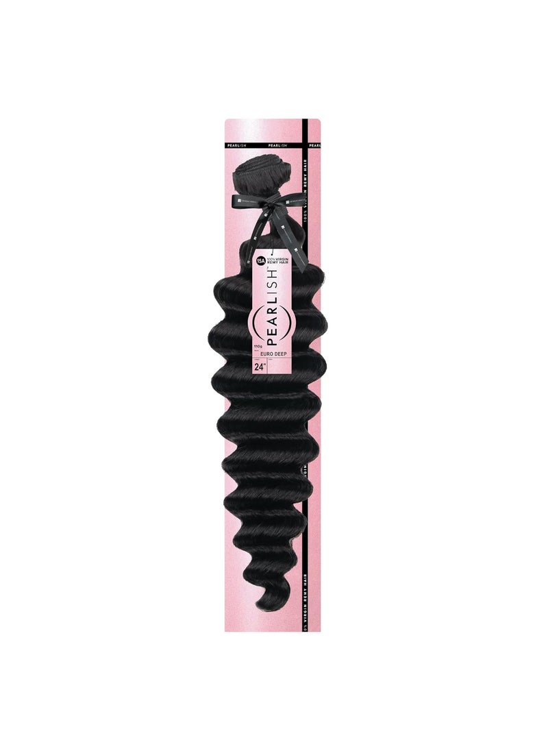 Sensationnel Pearlish bundle human hair  euro deep deep pearl conditioned 15a soft remy beauty supply sew in or glue on bundles 14 Inch NATURAL