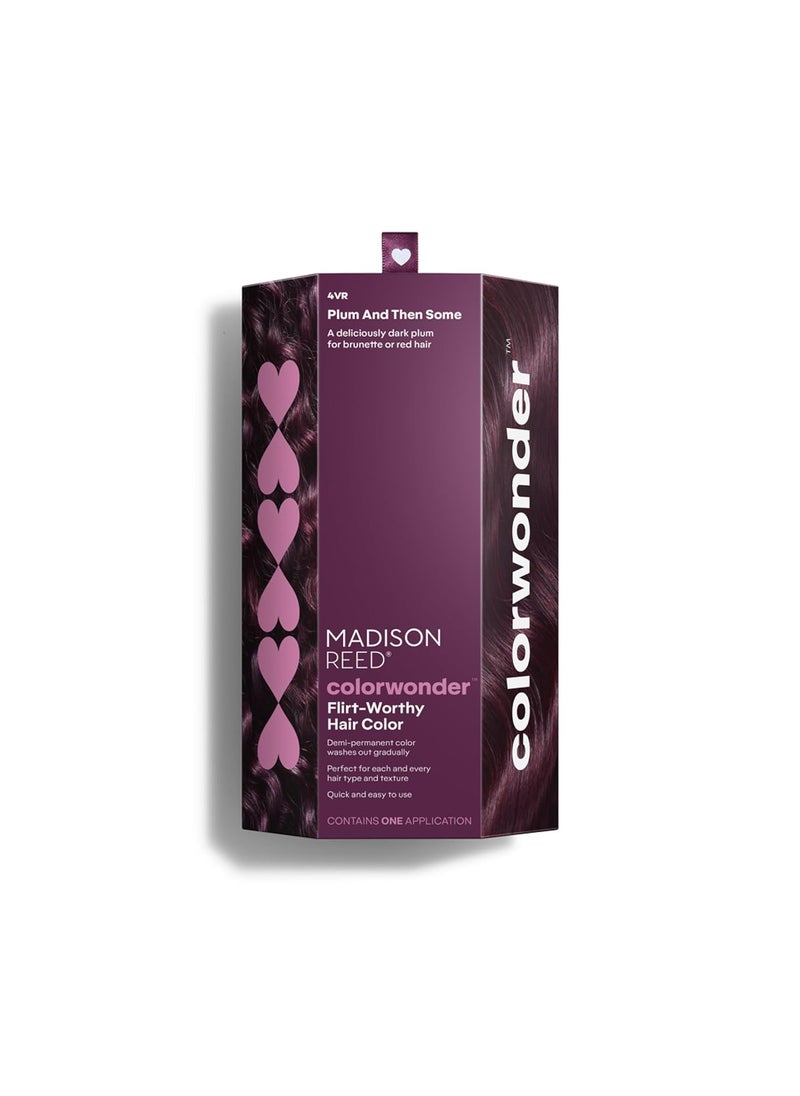 Madison Reed colorwonder DemiPermanent Hair Color Effortless AtHome Hair Dye AmmoniaFree CrueltyFree Plum And Then Some 4VR Darkest Plum Pack of 1