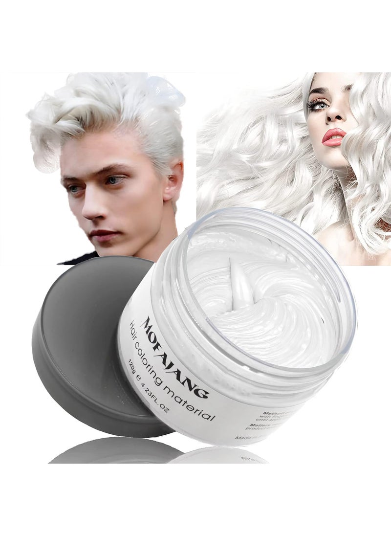 Temporary Hair Color WaxHair Color Spray Wax Natural Hair Coloring Wax Material Disposable Hair Styling Clays Ash for CosplayPartyMasquerade Halloweenetc