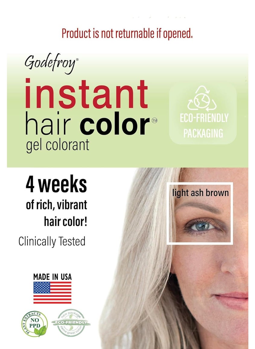 Godefroy Instant Hair Color 20 applications per kit  Light Ash Brown Professional Pack 20 Application Kit