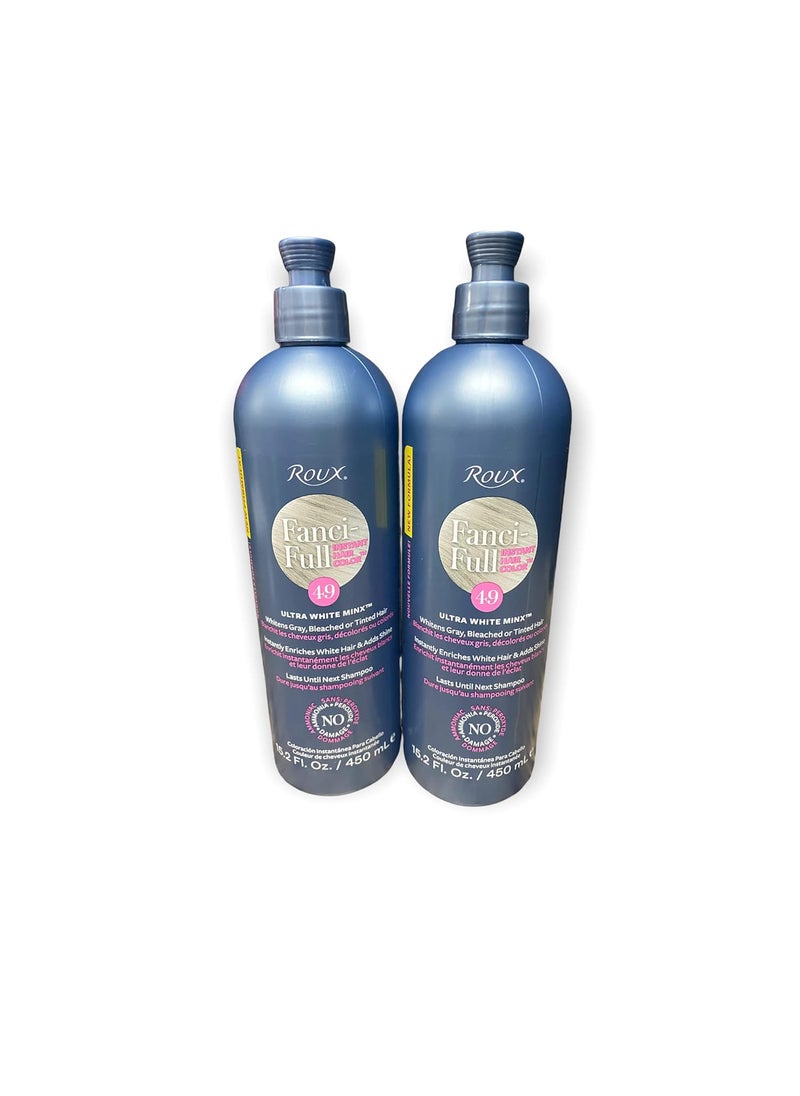 Roux FanciFull Temporary Color Rinse 49 Ultra White Minx 152 oz Pack of 2