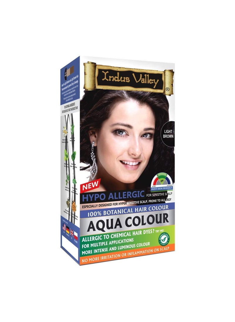 Indus Valley Aqua Hair Color Light Brown Gray Coverage Hair Dye Allergy Free Organic Hair Color
