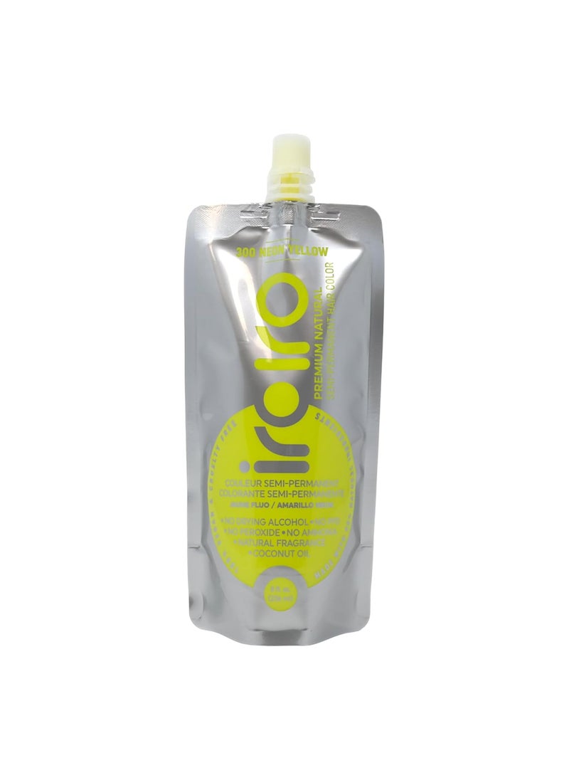 IROIRO Premium Natural SemiPermanent Hair Color 300 Neon Yellow 8oz
