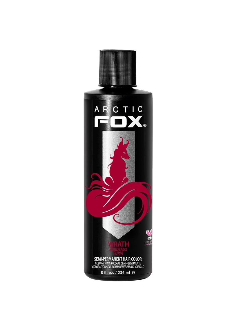 ARCTIC FOX Vegan and CrueltyFree SemiPermanent Hair Color Dye 8 Fl Oz WRATH
