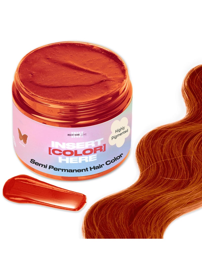 INH Semi Permanent Hair Color  Color Depositing Conditioner  Orange Hair Dye  No Bleach No Peroxide Temporary Fire Opal Tint for Women  Men  Vegan Ammonia Free Sulfate Free  Ready to Use 6oz