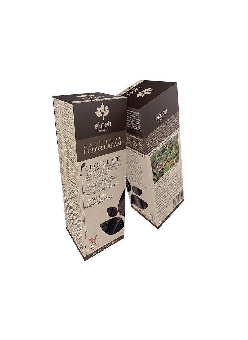 Hair Color EKOEH BRASIL Cream Chocolate PPD FREE VEGAN 27floz