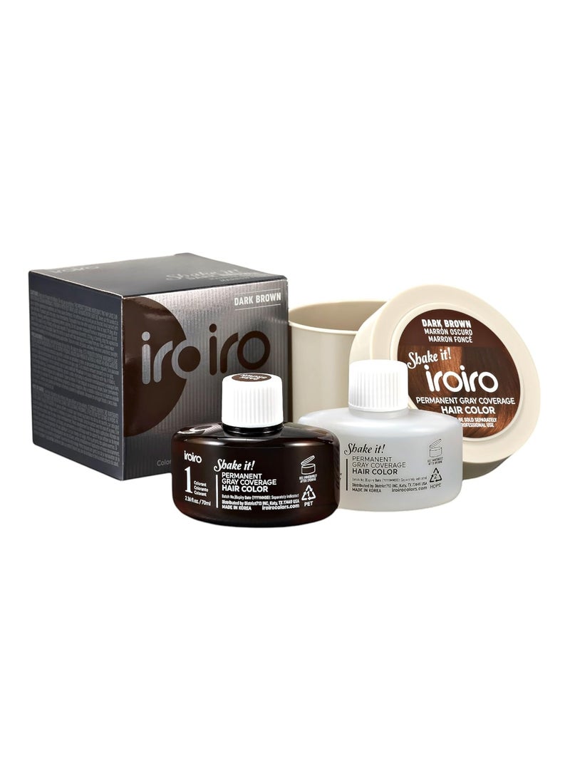iroiro Permanent Gray Coverage Hair Color Dark Brown 472 oz