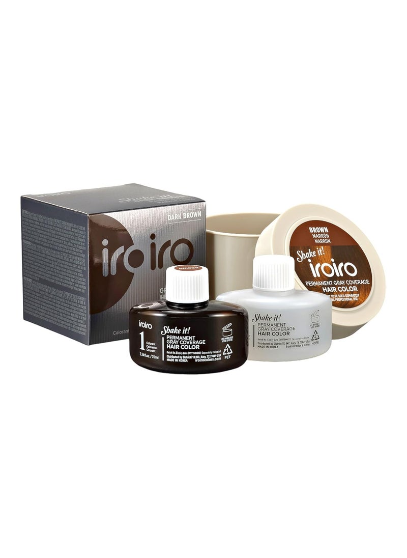 iroiro Permanent Gray Coverage Hair Color Brown 472 oz