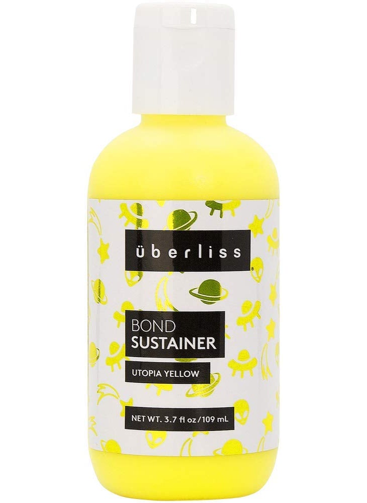 Bond Sustainer Color Neon Utopia Yellow 37oz Bond  Semi Permanent Direct Dye  Color Depositing Mask  Rebuild Broken Bonds  For Healthy Hair