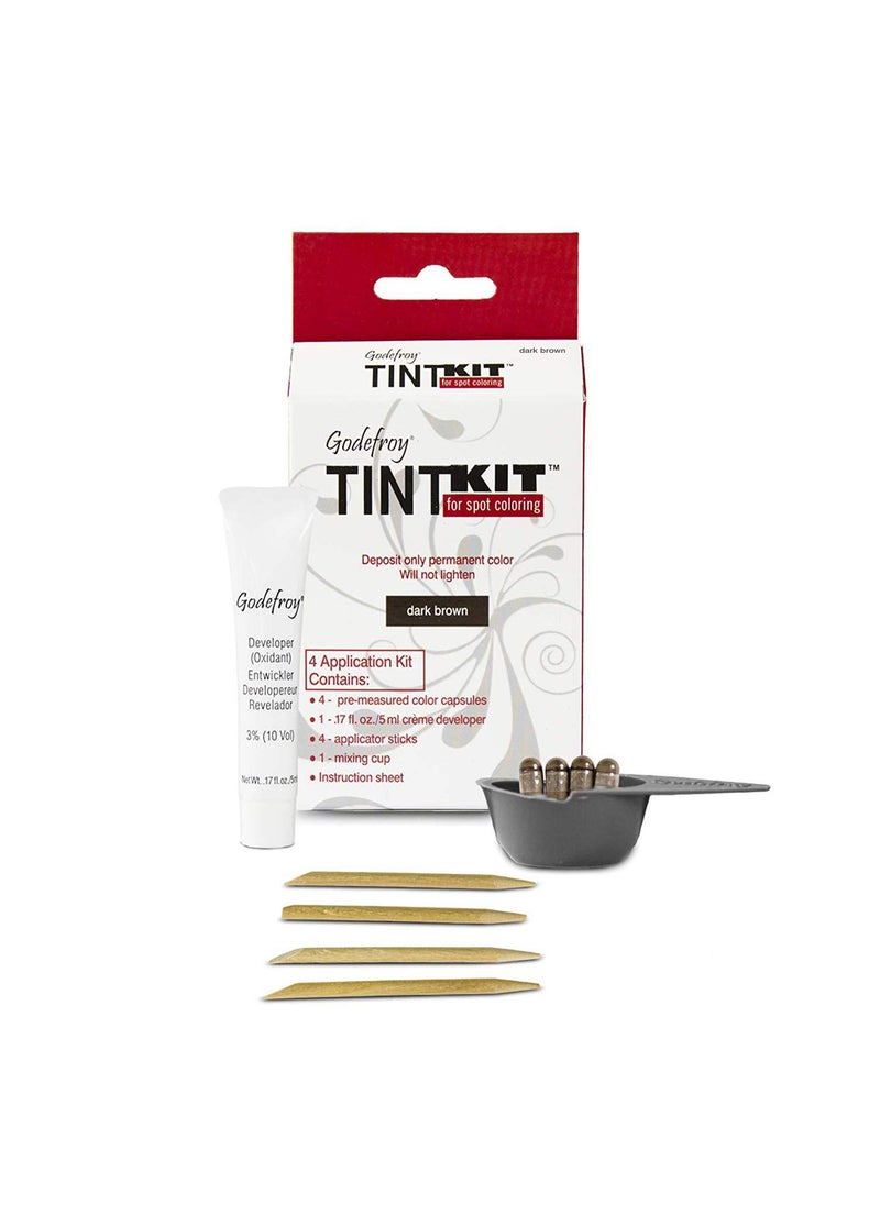 Professional Root Touch Up Hair Coloring Kit Dark Brown 4 applications