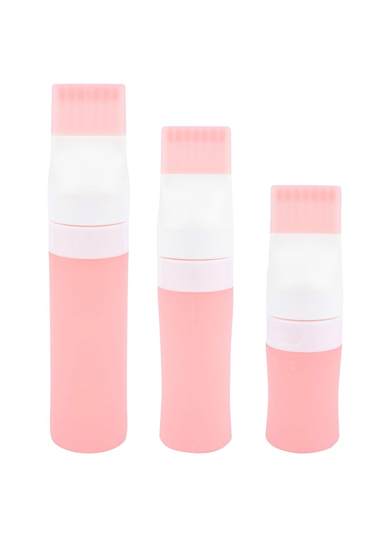 Framendino 3 Pack Silicone Hair Oil Applicator Sizes Root Comb Applicator Bottle for Dye Scalp and Brush