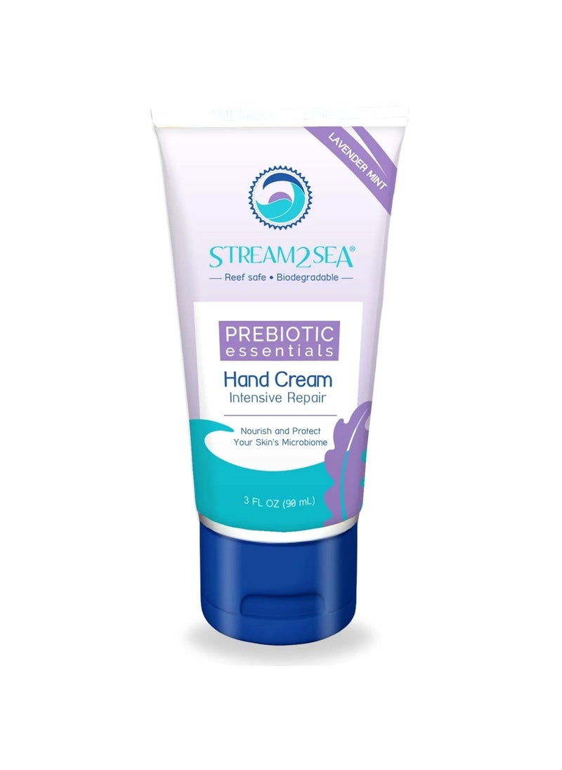 STREAM 2 SEA Lavender Mint Prebiotic Intensive Repair Hand Cream Hydrate Protect and Moisturize Daily with Antioxidant Rich Reef Safe Natural and Paraben Free Moisturizing Hand Cream 3 Fl oz