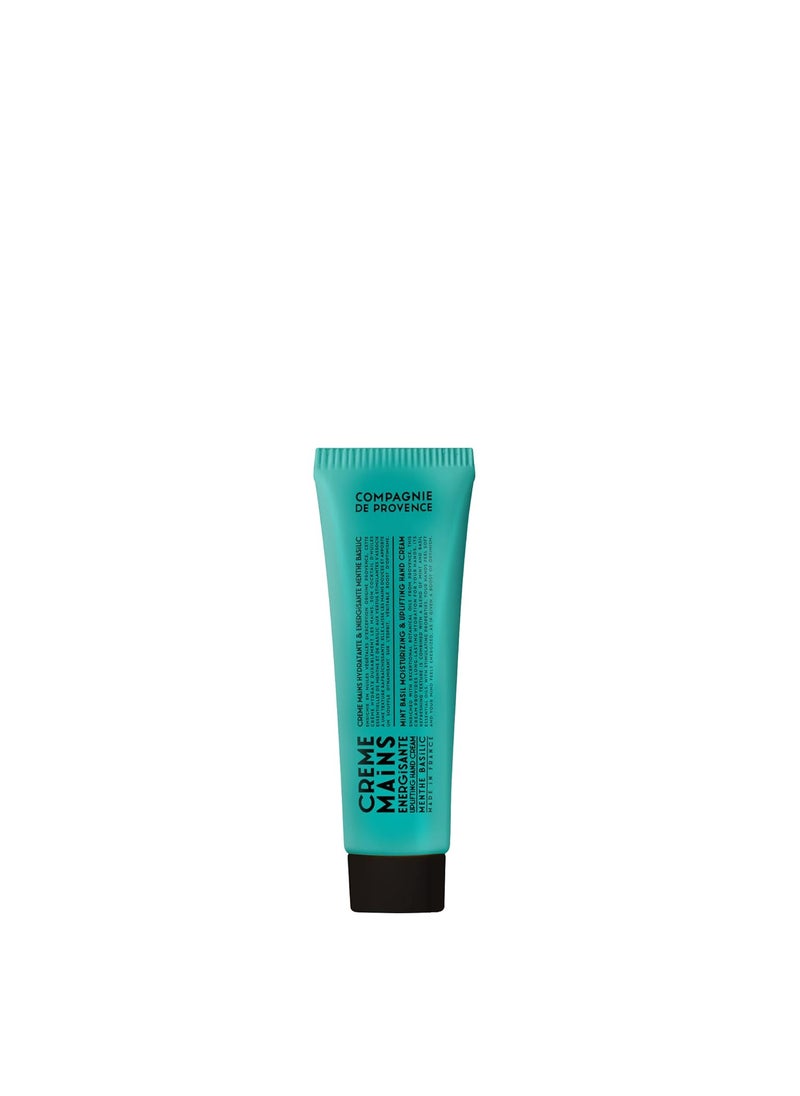 Compagnie de Provence Hand Cream Mint Basil 30 ml with a Refreshing Texture Hydrated and Revitalised