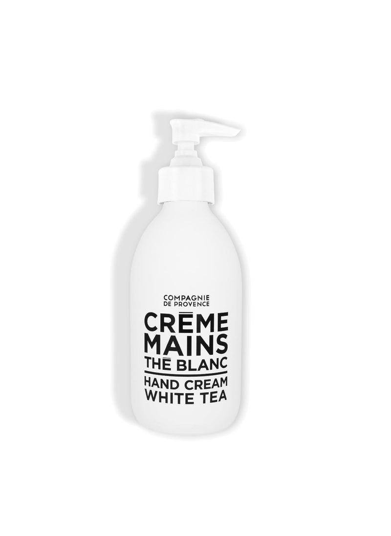Compagnie de Provence Luxury Hand Cream  White Tea  10 Fl Oz Glass Pump Bottle