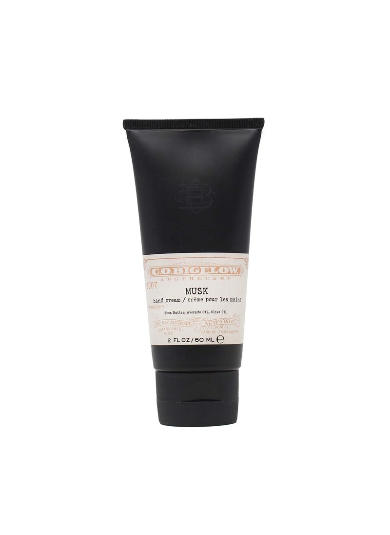 CO Bigelow Iconic Collection Musk Hand Cream with Shea Butter Avocado Oil and Olive Oil 2 fl oz