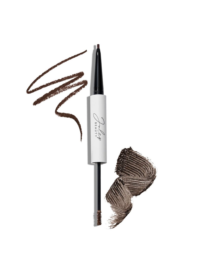 Julep Brow 101 Sculpting Pencil  Tinted Brow Gel Set  DualEnded Eyebrow Tool with Brush and Precision Tip  LongLasting Waterproof Formula for Perfectly Defined and Tinted Brows Dark Brown
