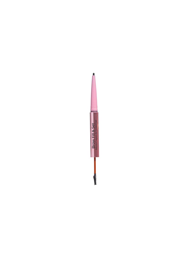 MCoBeauty Brow Fill  Set LightMedium DoubleEnded Brow Pencil  Tinted Gel Natural Looking Volume Vegan Cruelty Free Cosmetics
