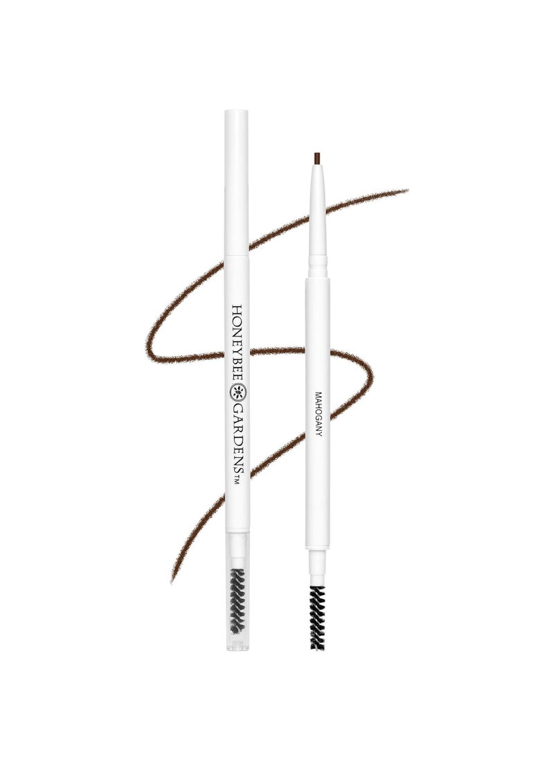 Honeybee Gardens Fine Point Brow Pencil Mahogany LongLasting Eyebrow Definition Vegan CrueltyFree Beauty