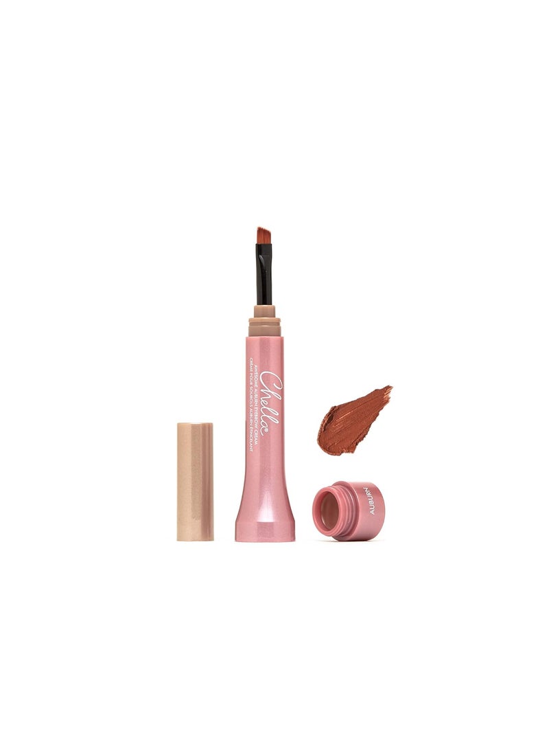 Chella Eyebrow Cream Awesome Auburn  Vegan Cruelty Free Paraben Free Gluten Free Eyebrow Pomade Makeup  Long Wearing Velvet Consistency Water Resistant