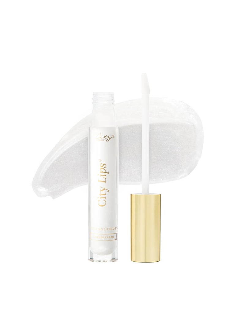 City Beauty City Lips Plumping Lip Gloss Silver Skyline  HighShine Gloss for Fuller YoungerLooking Lips  Hydrating  Smoothing Lip Treatment Hyaluronic Acid