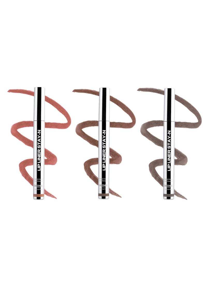 Sacheu Lip Liner StayN  Peel Off Lip Stain Long Lasting Matte Lip Tattoo Transfer Proof Lipstain Infused with Hyaluronic Acid  Vitamin E for All Skin Types Vegan and CrueltyFree Deep Bundle