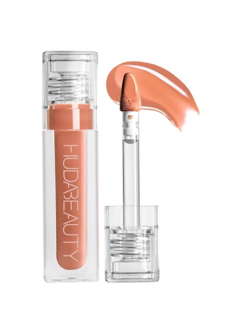 Huda Beauty Faux Filler Extra Shine Lip Gloss  Honey light peachy nude 13 oz  39 ml