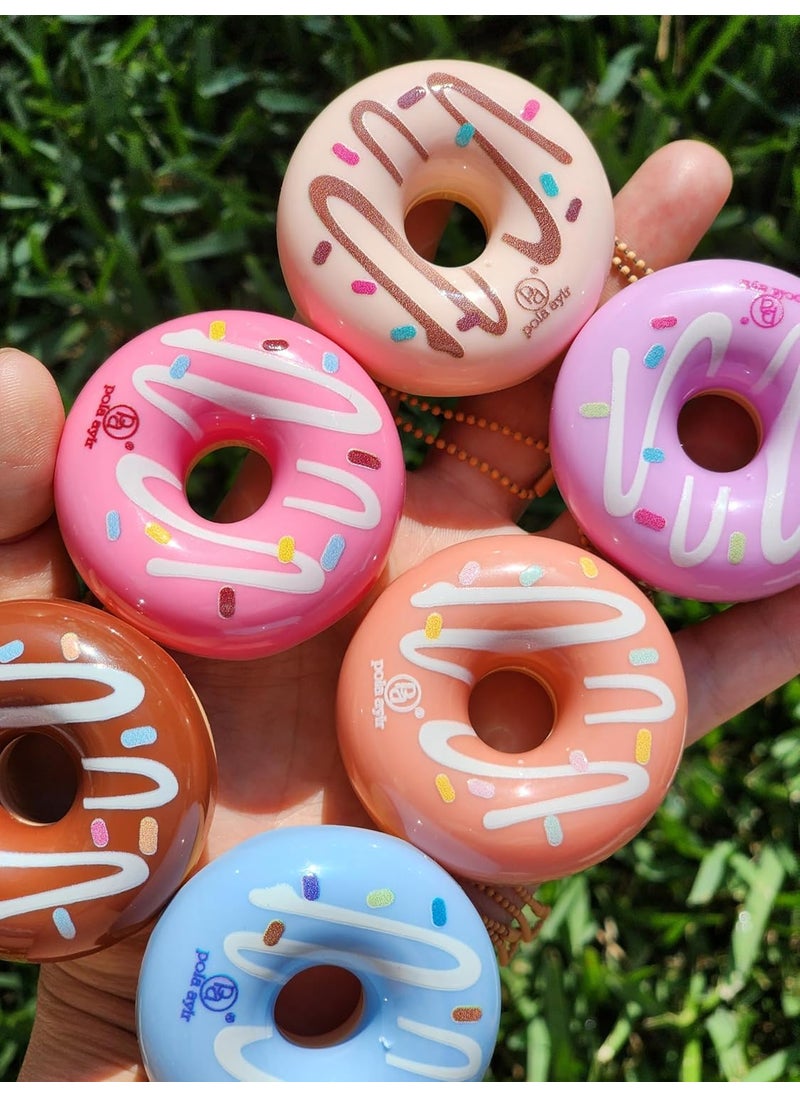 Beauty Bundle Pola Aylr Donut Worry Set of 6 Cute Lip Gloss Keychains For Kids Girls  Women Party Favors Novelty Hydrating Assorted Fruit Scented Donut Birthday Gifts