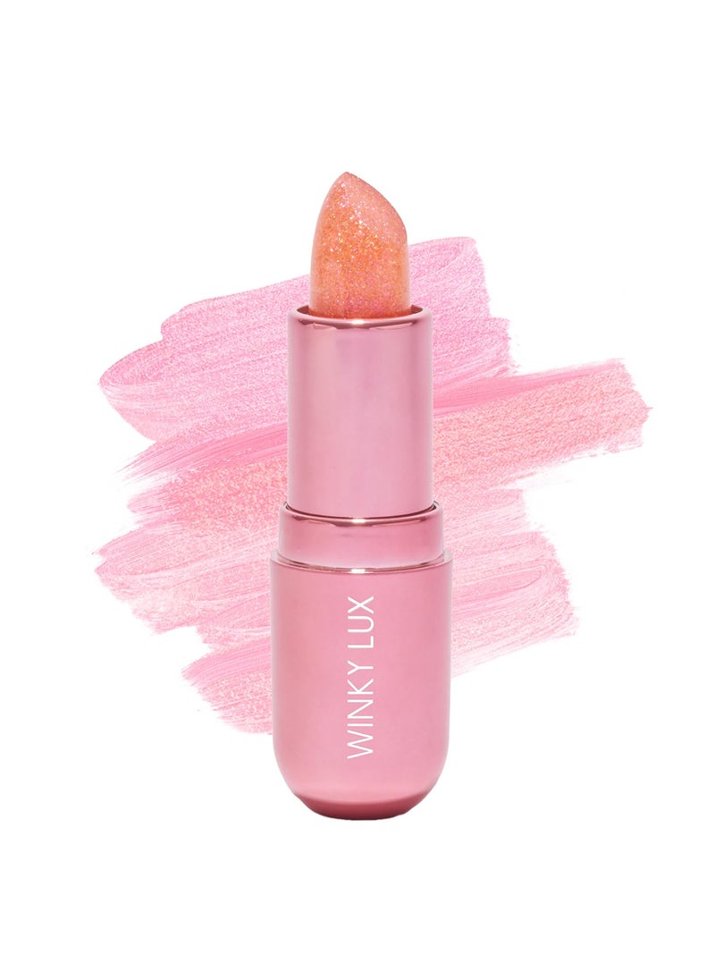 Winky Lux Glimmer Balm pH Lip Balm Color Changing Lipstick  Tinted Lip Balm Hydrate  Plump with Buildable Pink Finish Pink Opal