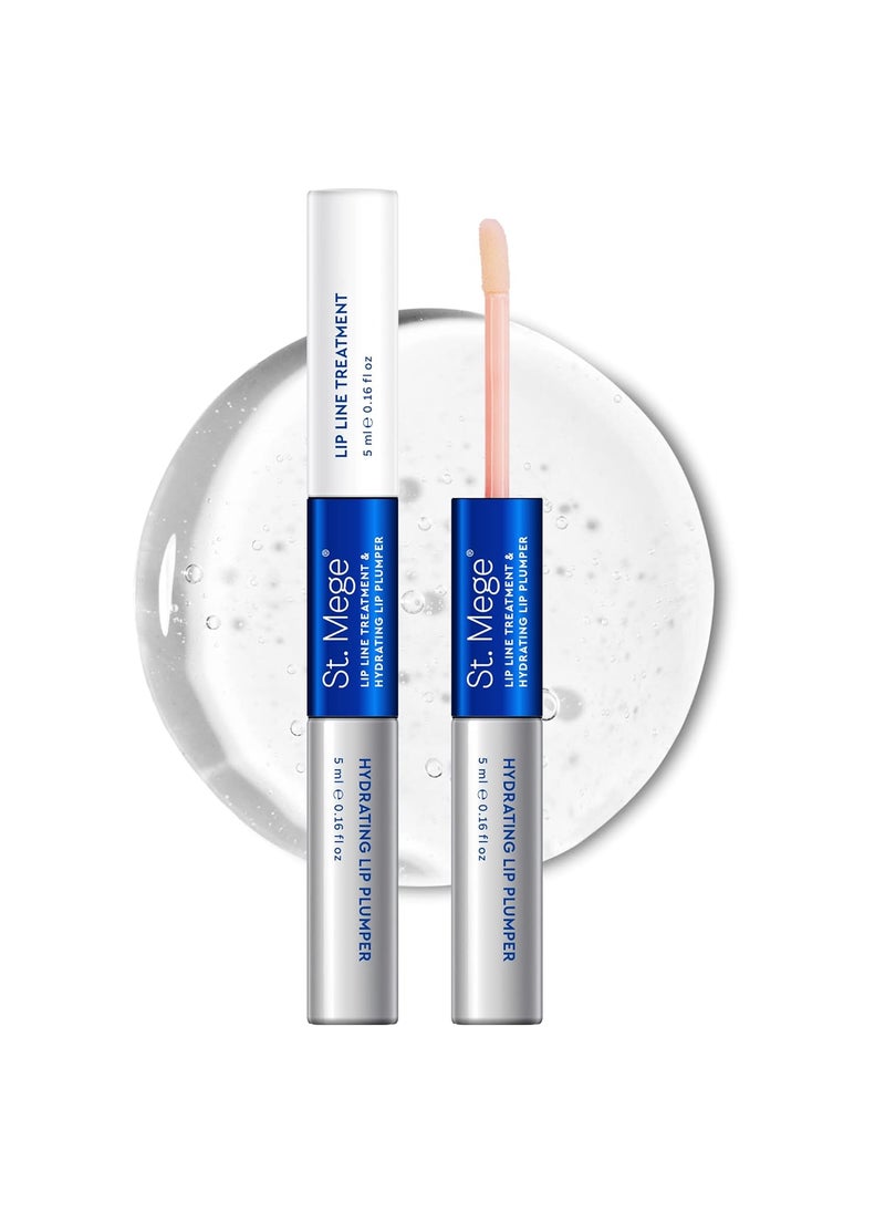 Gloss Lip Plumper  Wrinkle Treatment Upper Lip Vertical Line Plumping Booster  Hydrating Repair with Hyaluronic Acid  Peptides  AntiAging Serum Kit for Around Mouth Clear