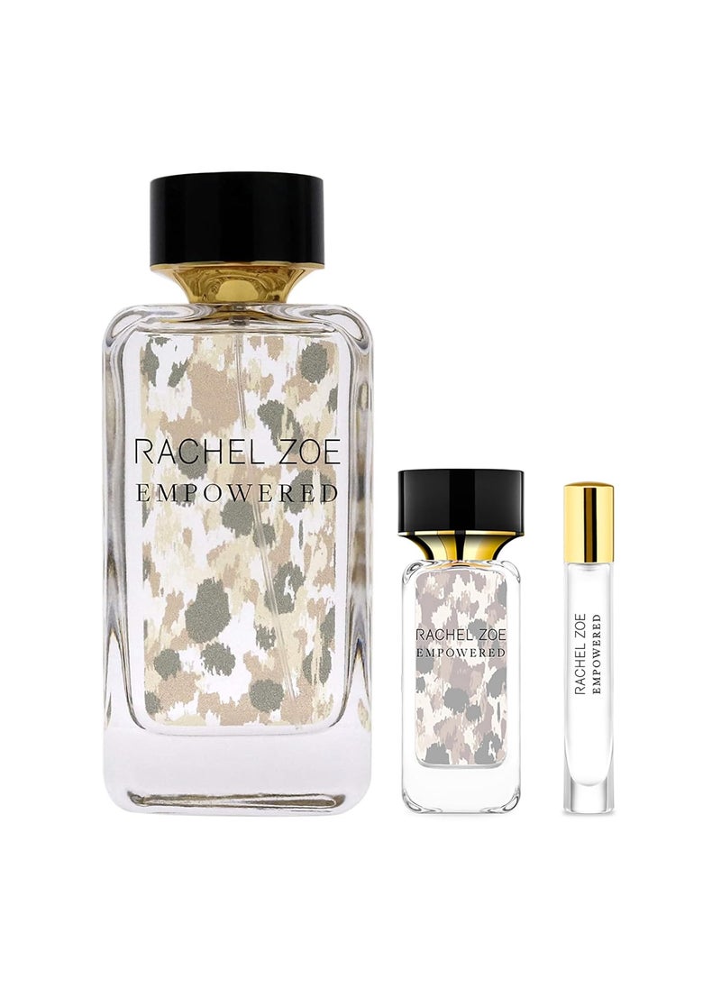 RACHEL ZOE Empowered Value Set  Designer Women Perfume Body Spray for Women  Vanilla Eau de Parfum Sprays  Ideal Perfume Gift Set for Women  3 pc