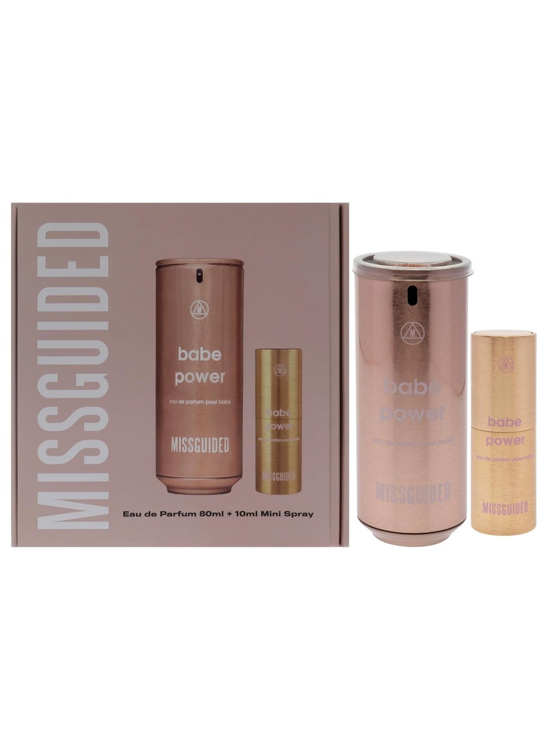 Missguided Babe Power for Women  2 Pc Gift Set 27oz EDP Spray 034oz EDP Spray