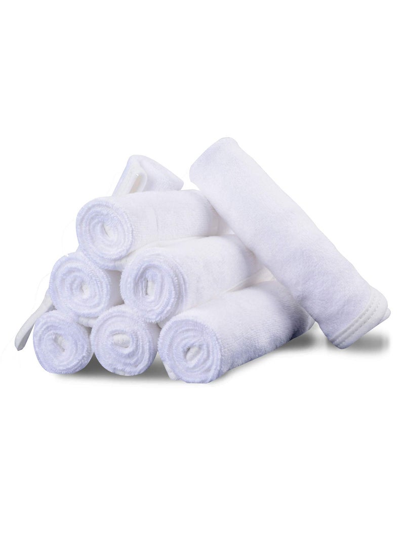 Facial Towel Face Towel Microfiber Face Cloth Face wash Cloths Facial Wash Cleansing Cloth Makeup Remover Cloth for Face 8 Pack 12 x 12 inch Super Absorbent Quick Drying Soft Towels White