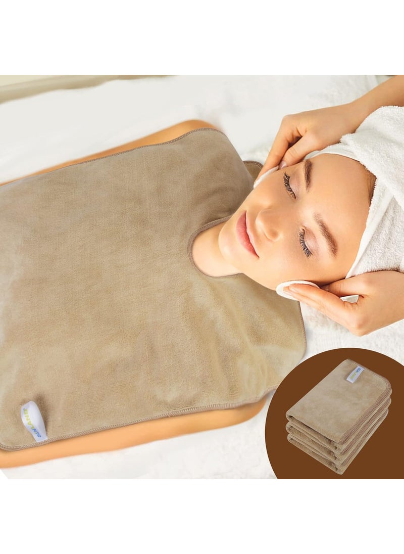 SINLAND Microfiber Esthetician Towels for Facials Mask Removing Face Wrap Soft Facial Cloth with Split Design Spa Towels for Facial Steam Massage and Cleansing