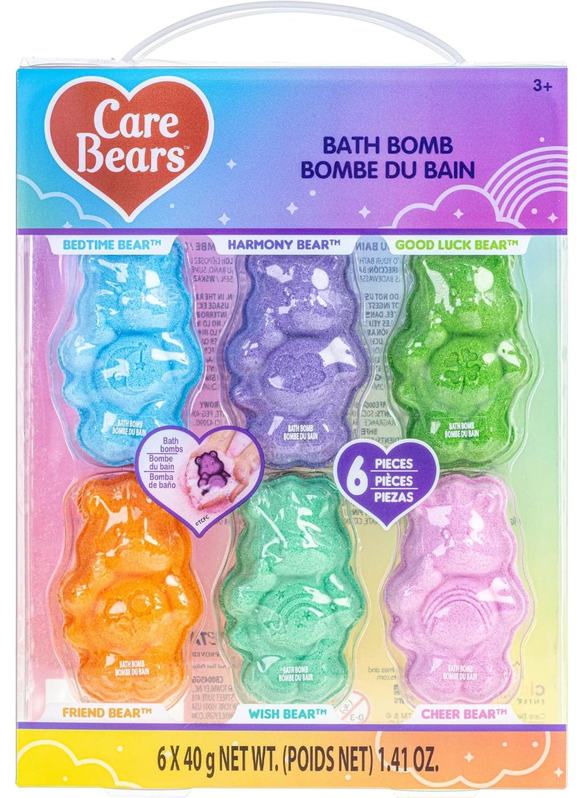 Care Bears 6 Pack Bubblegum Scented Bath Bombs  Ages 3 Character Molded Bath Bombs  Fun  Bright Colors  Great Birthday Gifts Stocking Stuffers Slumber Parties Spa Days  More by Townley Girl