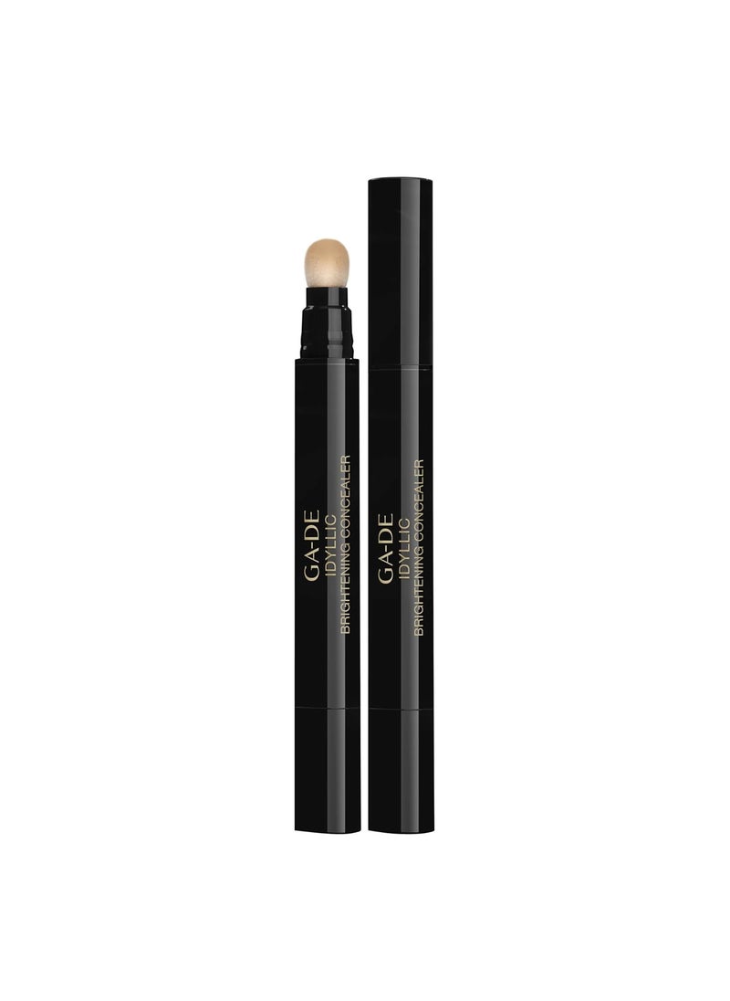 GADE Idyllic Brightening Concealer 34  Concealer for Dark Circles  Erases Signs of Fatigue Reduces Puffiness  Effortless Blend  011 oz