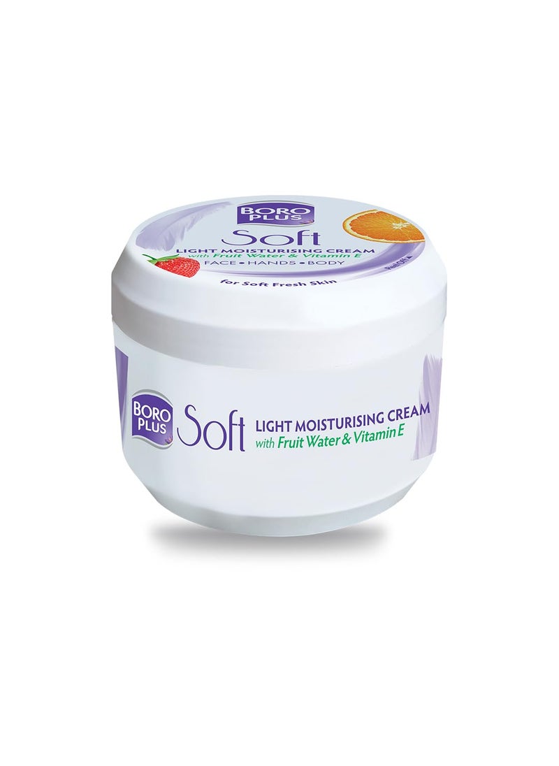 Light Moisturizing Cream with Vitamin E  Lightweight Moisturizer for Face Hands  Body  Soothes Nourishes  Softens Dry Skin  Gives 24Hour Moisturization  338 Fl Oz 100ml